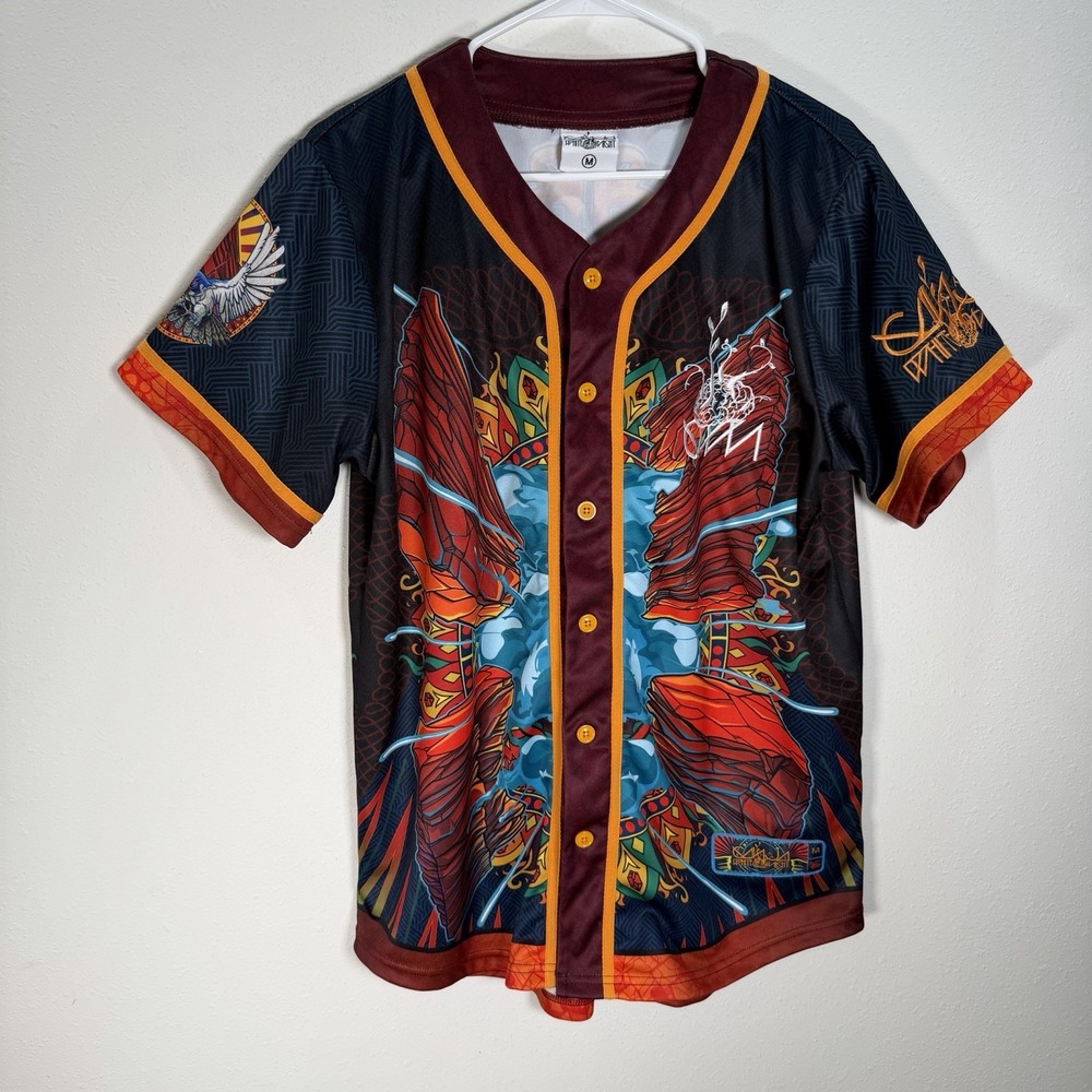 Ganja White Night Men's Sz M Wobble Rocks III Baseball Jersey